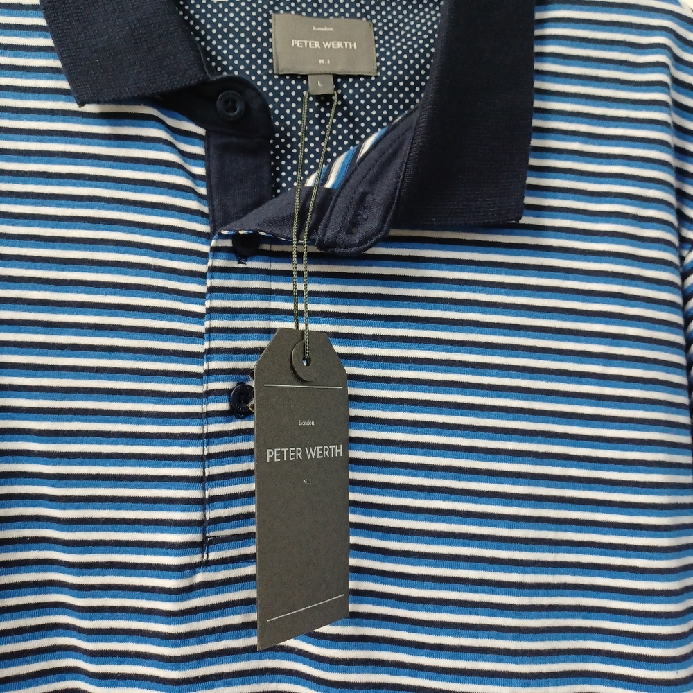 NEW Peter Werth Striped Polo